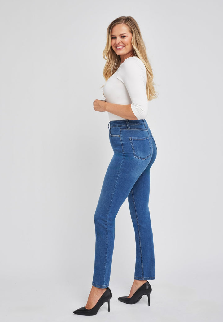wonderjeans High Waist Straight Super Stone Blue