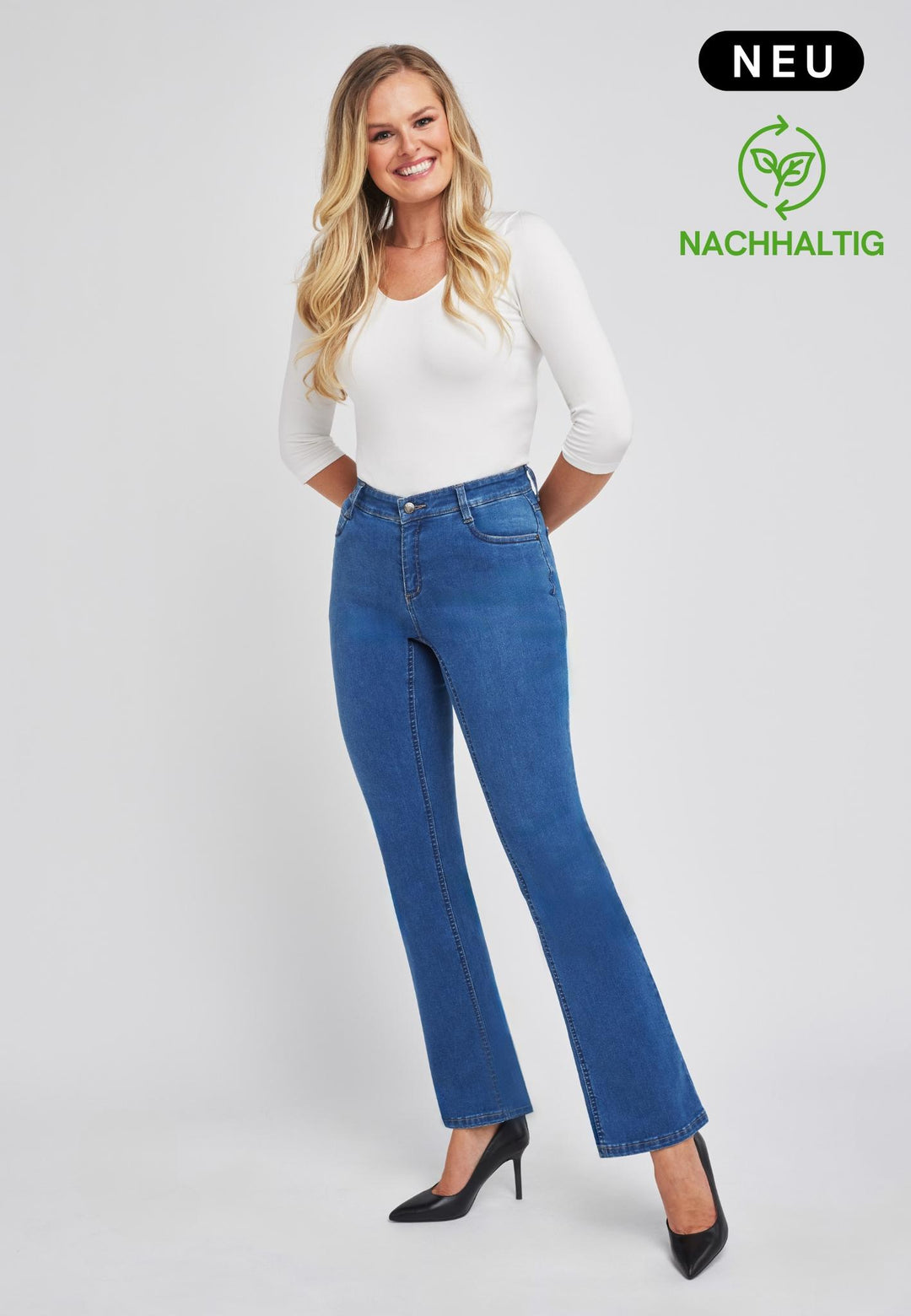 wonderjeans Bootcut Super Stone Blue