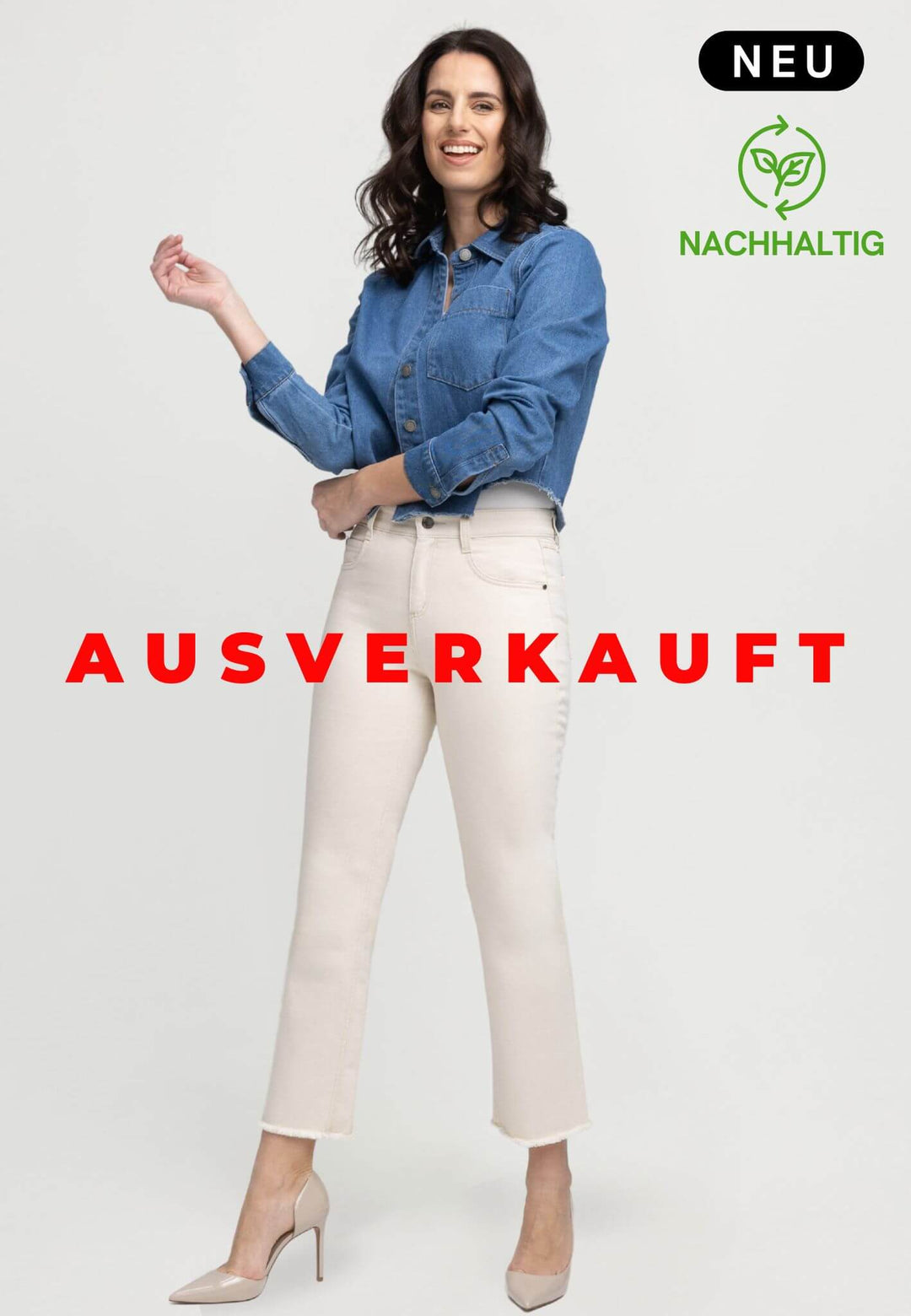 wonderjeans Ankle Wide Ecru