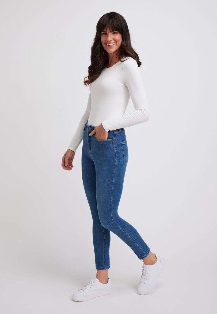 wonderjeans High Waist Authentic Blue Washed