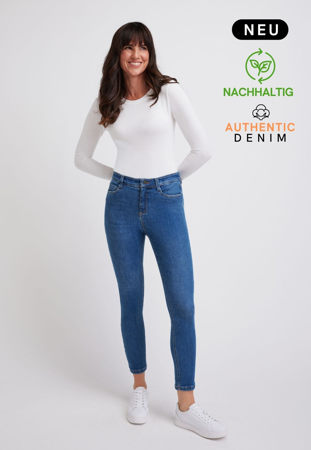 wonderjeans High Waist Authentic Blue Washed