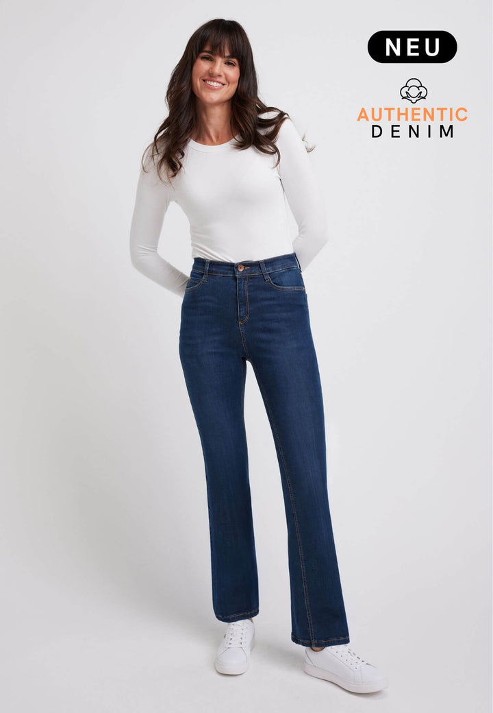 wonderjeans High Waist Bootcut Authentic Dark Blue