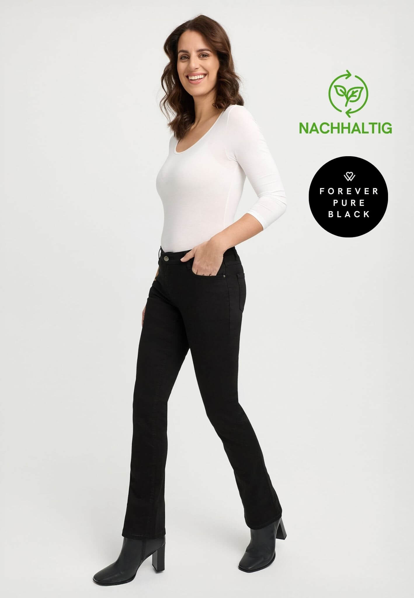 wonderjeans Bootcut Forever Pure Black
