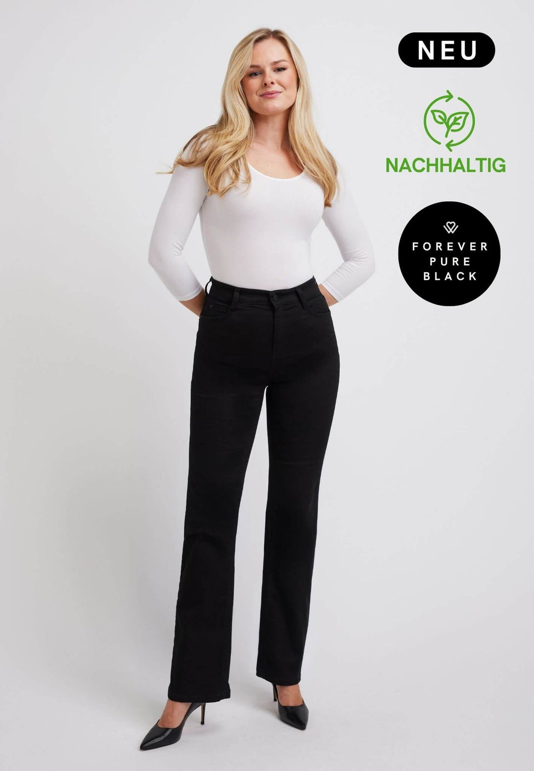 wonderjeans High Waist Bootcut Forever Pure Black