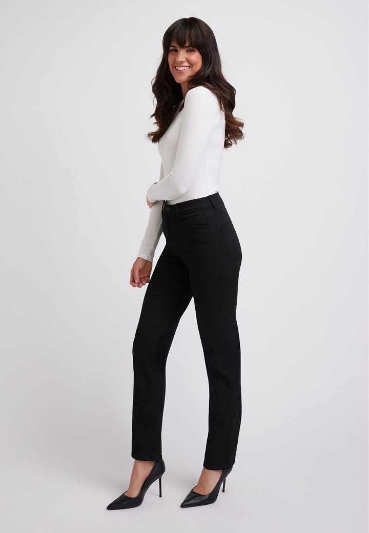wonderjeans High Waist Straight Black Techno
