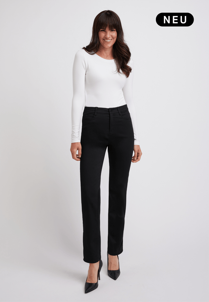 wonderjeans High Waist Straight Black Techno