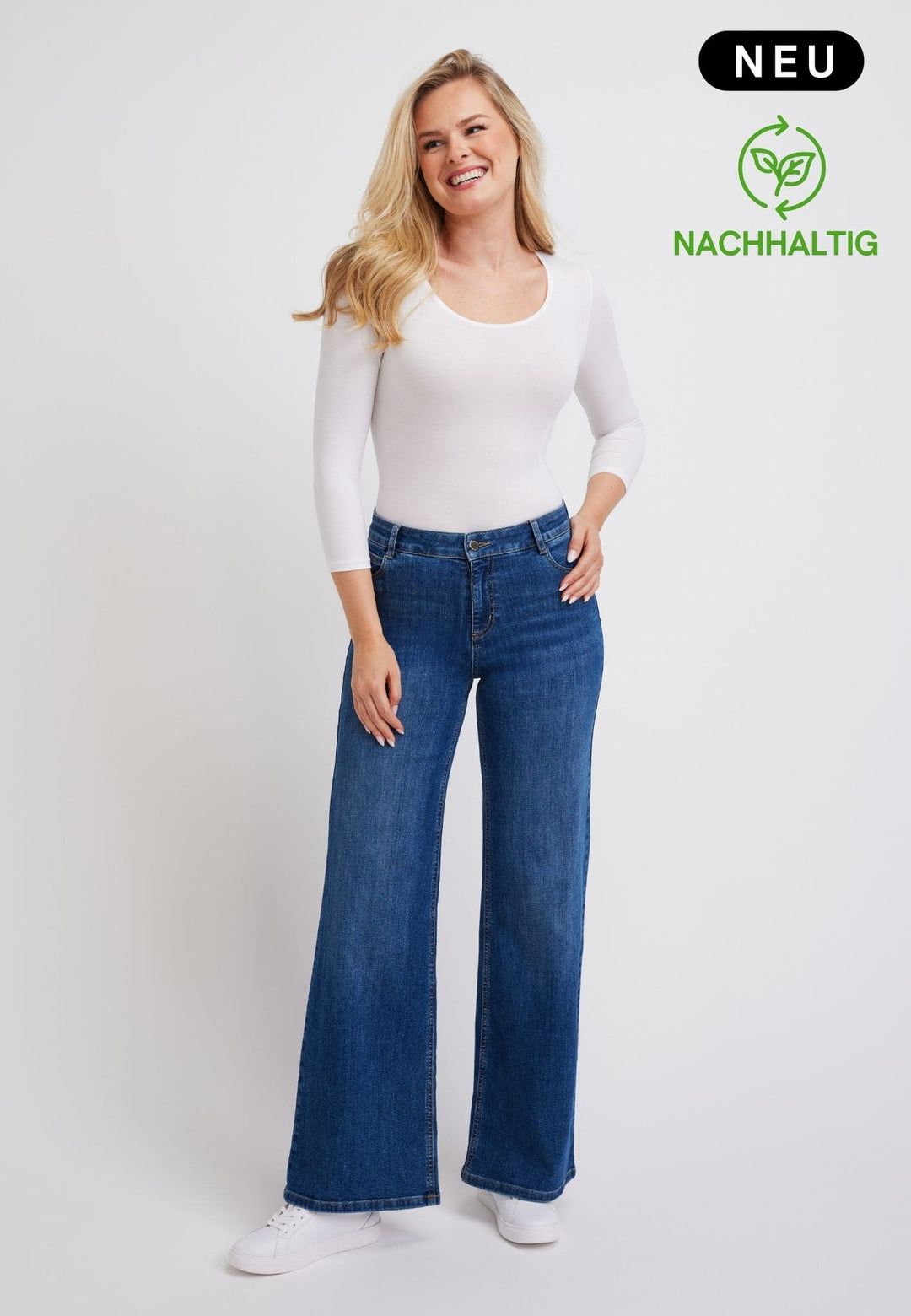 wonderjeans Relaxed Wide Blue used